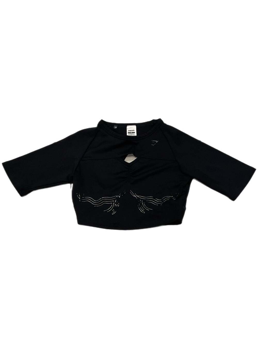 Gymshark Black Cutout Crop Performance Top